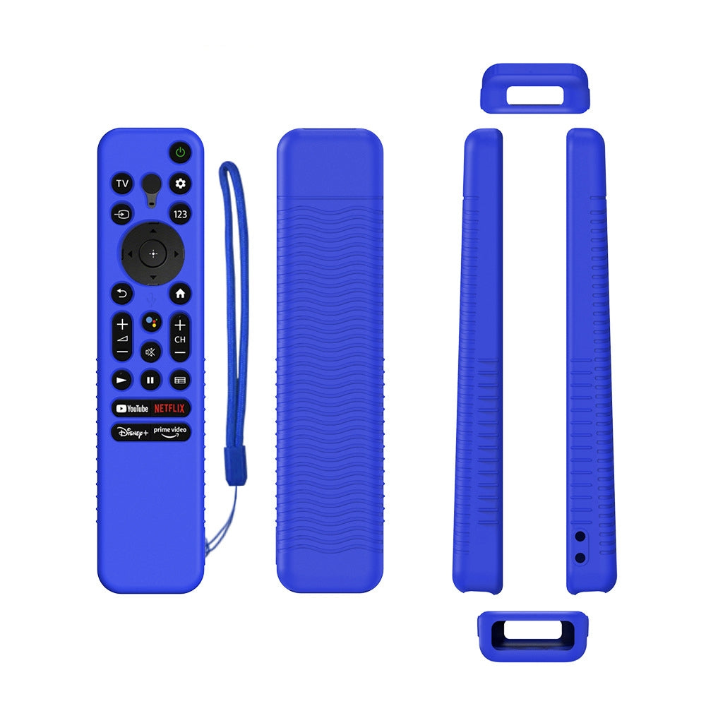 Y56 Voice Remote Silicone Anti-Fall Protective Case For Sony RMF-TX800U/C/P/T/900U(Blue)