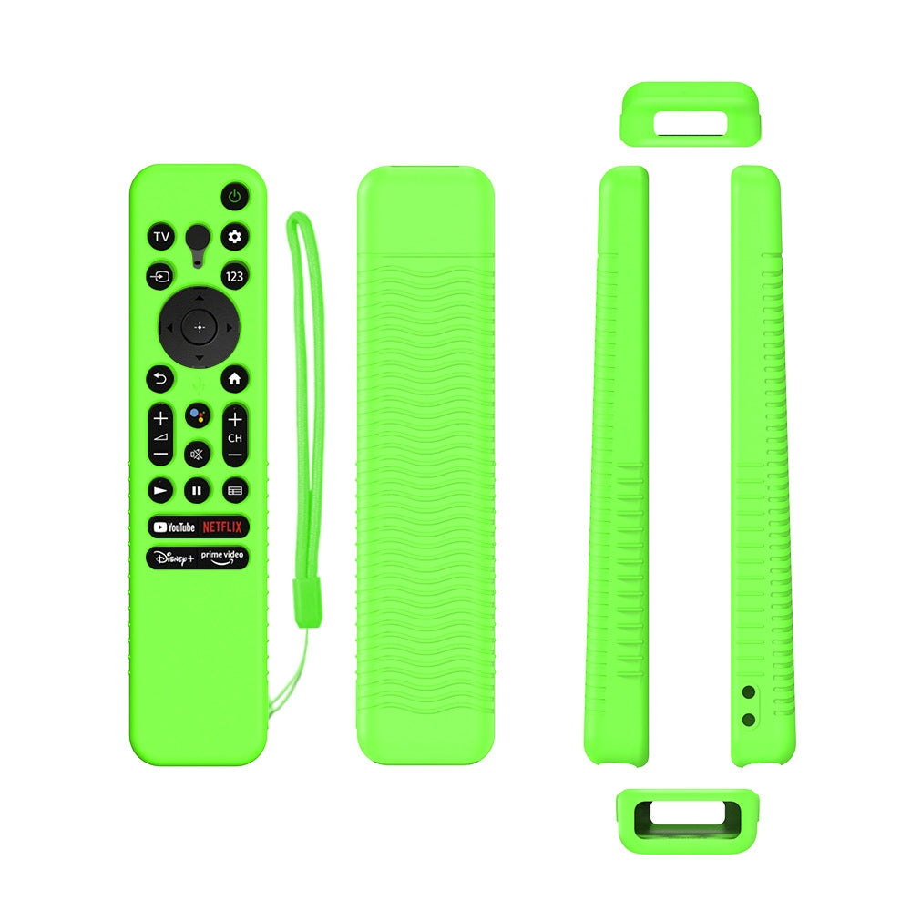 Y56 Voice Remote Silicone Anti-Fall Protective Case For Sony RMF-TX800U/C/P/T/900U(Luminous Green)