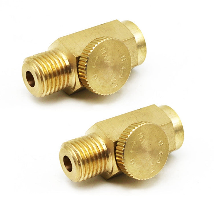 2pcs Air Flow Valve Pneumatic Tool Speed Control Switch Air Pressure Regulator Head(As Show)