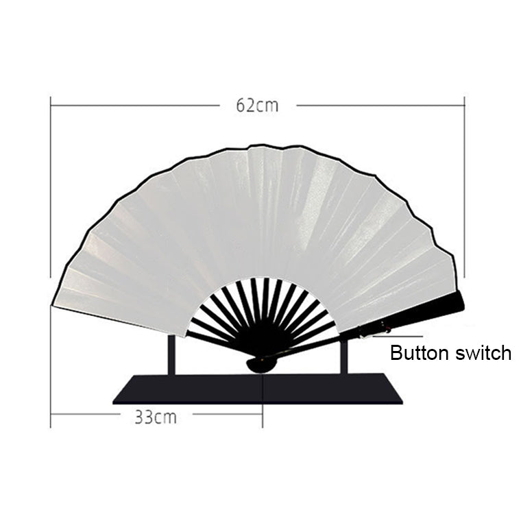 00021 LED Prom Lighting Folding Fan Bar Colorful Atmosphere Group Props, Color: White