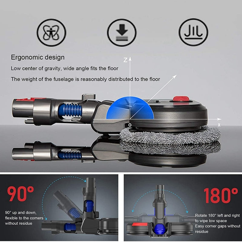 For Dyson V15  Vacuum Cleaner Electric Mopping Head Integrated Water Tank With 6pcs Rag