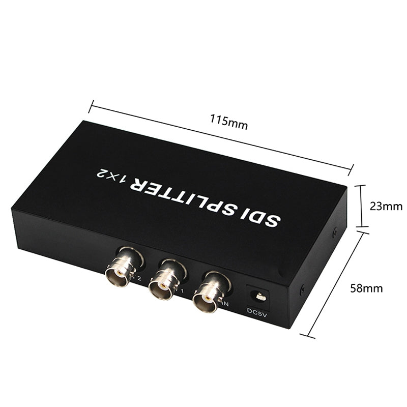 1 In 2 Out SD-SDI / HD-SDI / 3G-SDI Distribution Amplifier Video SDI Splitter(UK Plug)