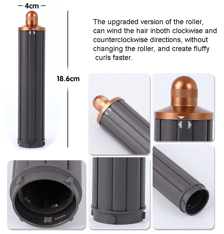 For Dyson Airwrap Hair Dryer i.d. / HS01 / HS05 / HD08 18.6 x 4cm Upgraded Long Curling Barrels Nozzle  Golden