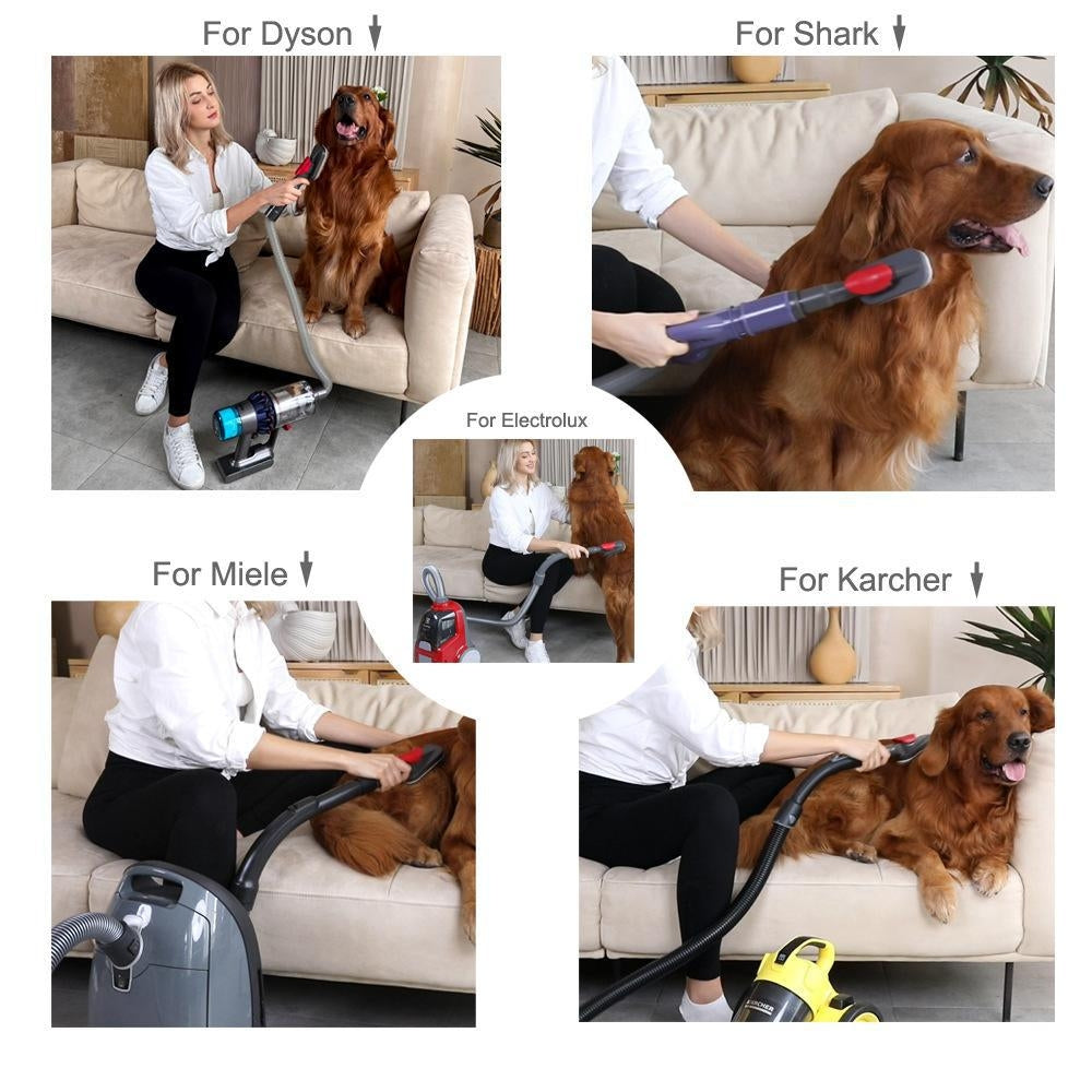 For Dyson V6 V7 V8 V9 Meile Vacuum Cleaner Pet Hair Removal Brush, Spec: Brush With V8 Adapter