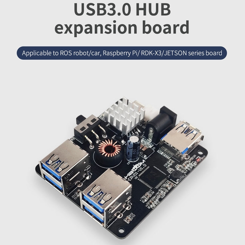 Yahboom USB3.0 HUB Expansion Board ROS Robot Expansion Dock(6000301226)