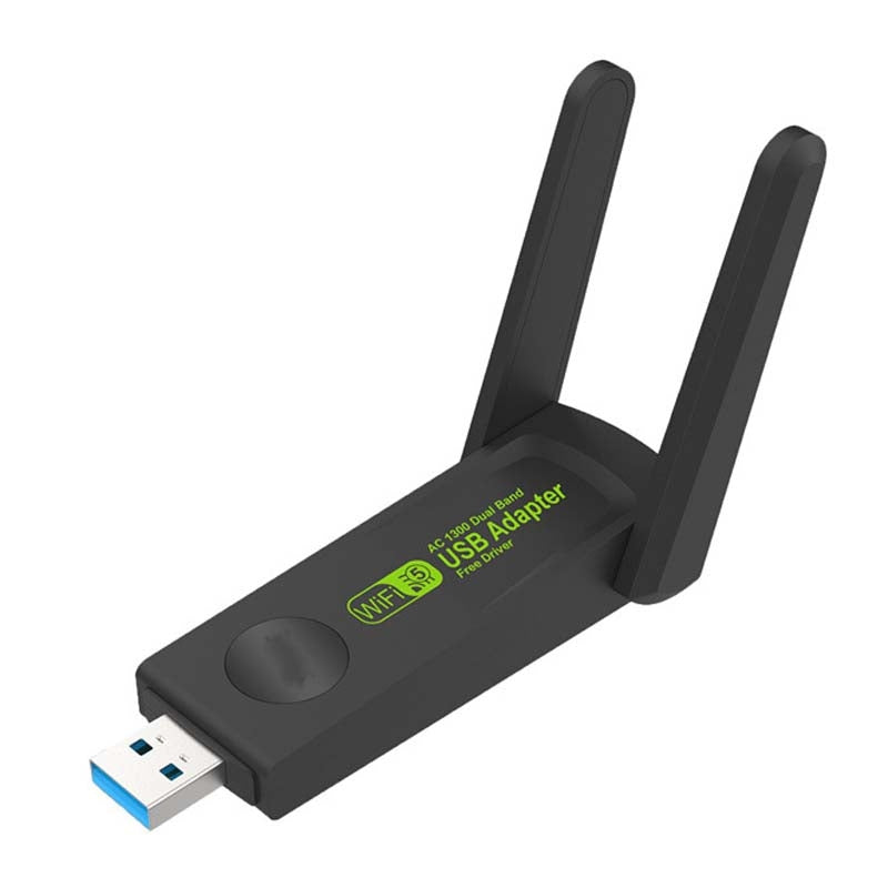 1300Mbps Wireless Network Card Gigabit Dual Band 5G Driverless Computer USB Network Card, Scope: 1300m