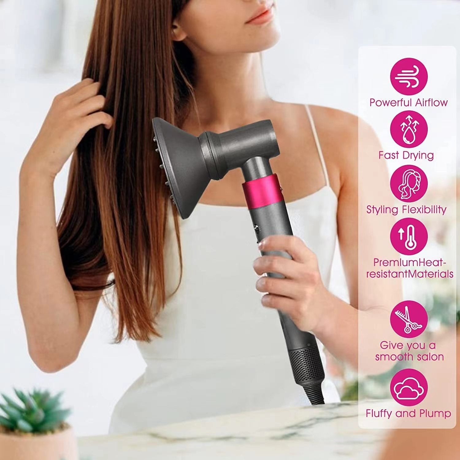 For Dyson Hair Dryer Airwarp Diffusion Nozzle Attachment Anti Lifting Kit
