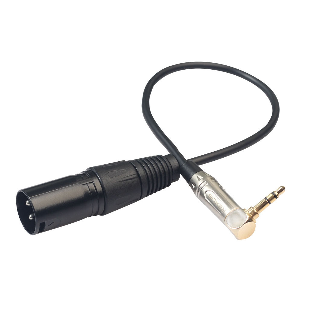 0.3m 90 Degree 3.5mm Stereo TRS Male to XLR 3Pin Male Audio Cable(Black)