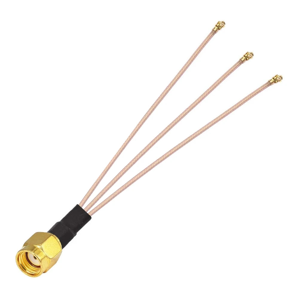 1 In 3 IPX To RPSMAJ RG178 Pigtail WIFI Antenna Extension Cable Jumper(15cm)