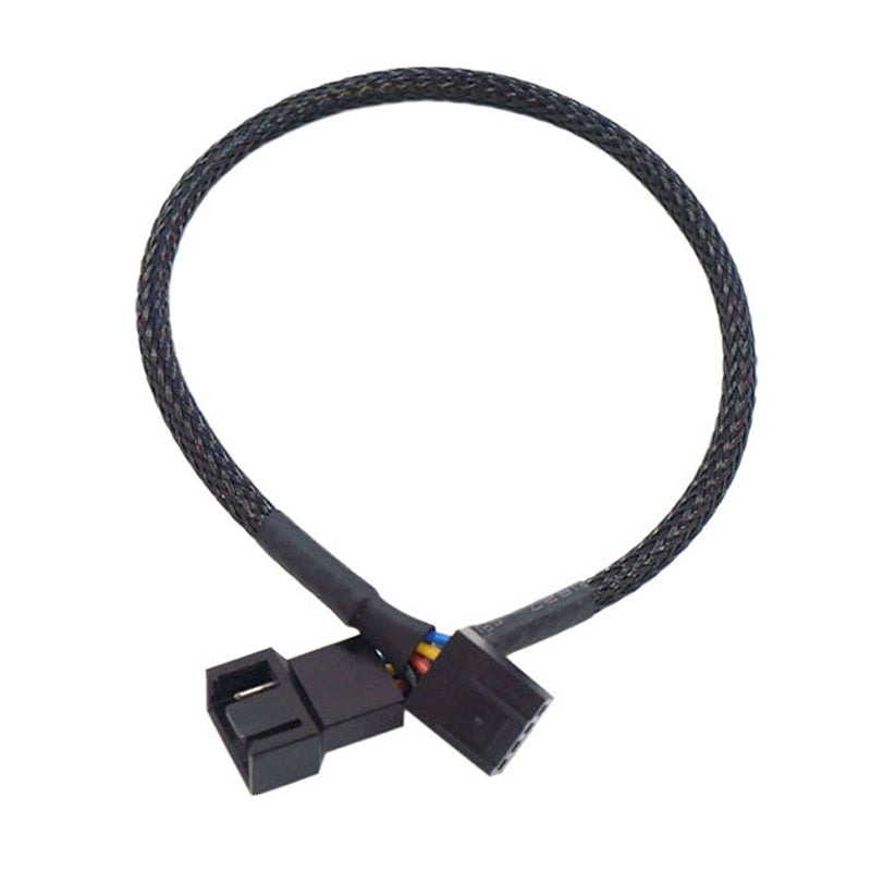 0.27m Computer PWM Temperature Control Cooling Fan Extension Cable Chassis HUB Connector(1 In 1)