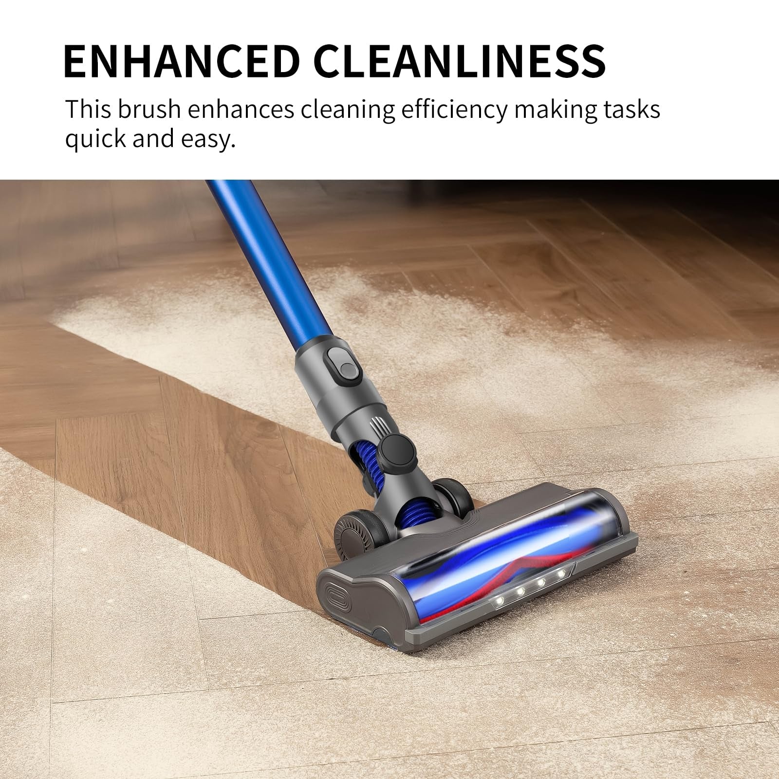 Anti-winding Direct Drive Brush Motor Head with LED Light For Dyson V6