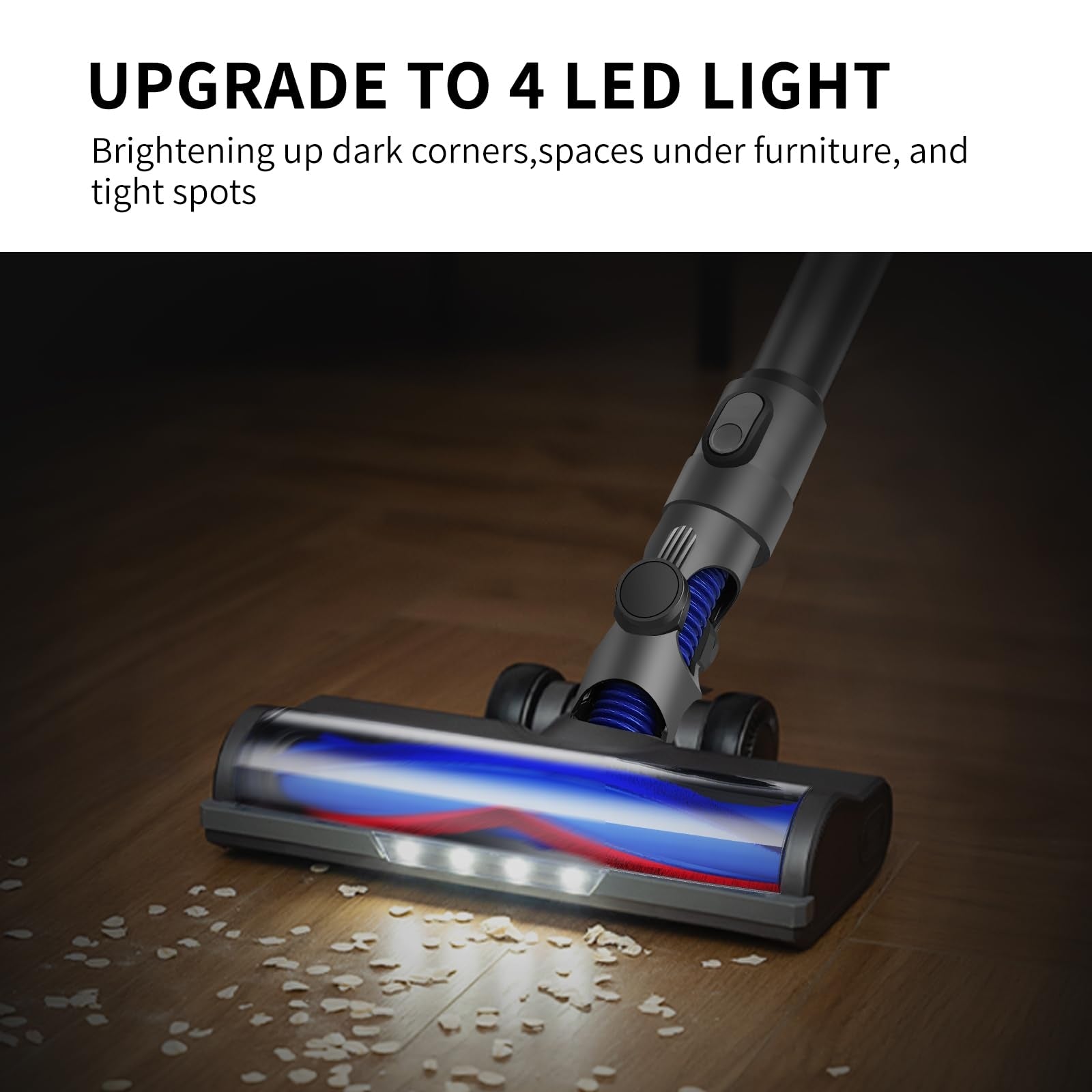 Anti-winding Direct Drive Brush Motor Head with LED Light For Dyson V7 / V8 / V10 / V11 / V15 /V8 Slim