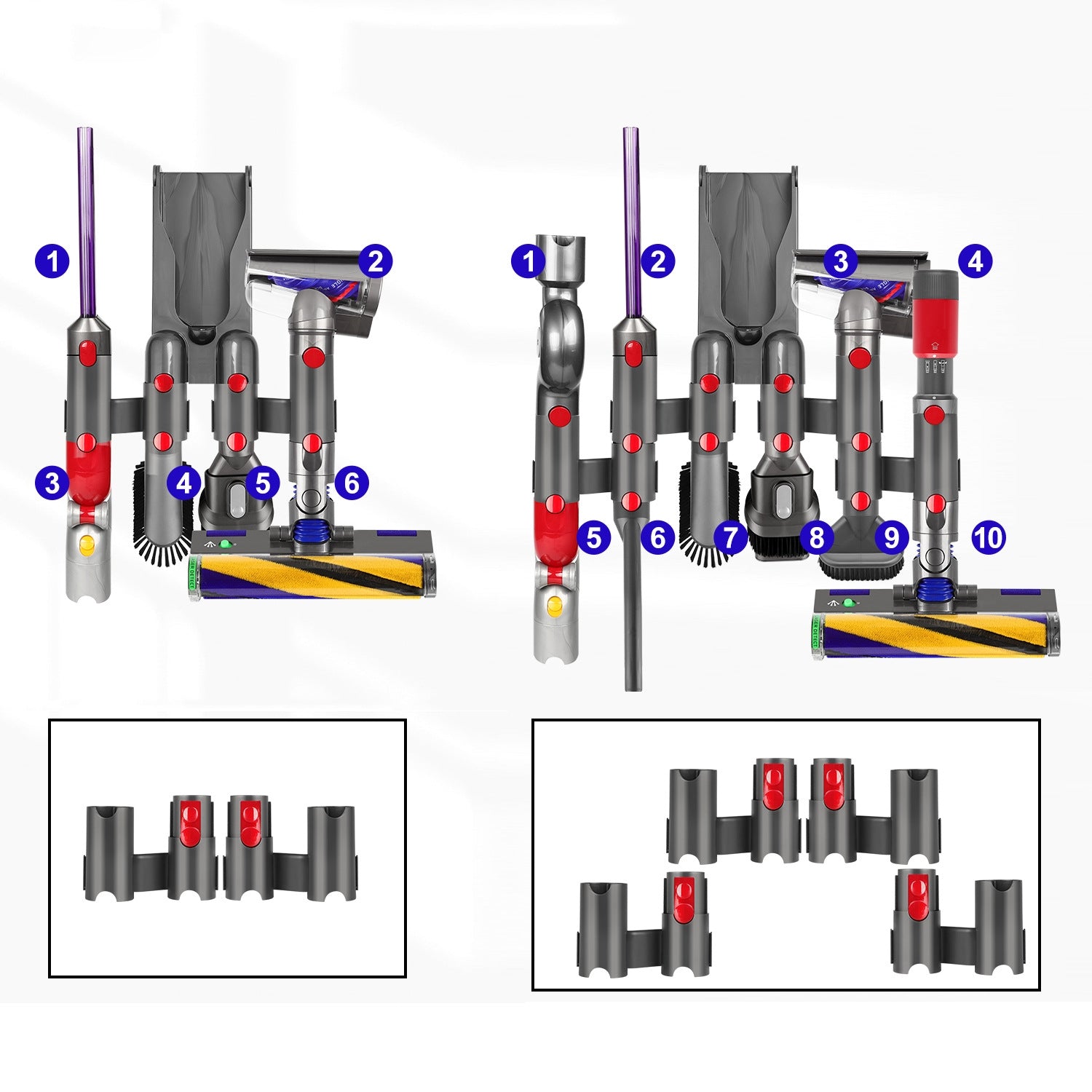For Dyson V7 V8 V10 V11 V12 V15 Vacuum Cleaner Storage Rack Extension Bracket 1pair