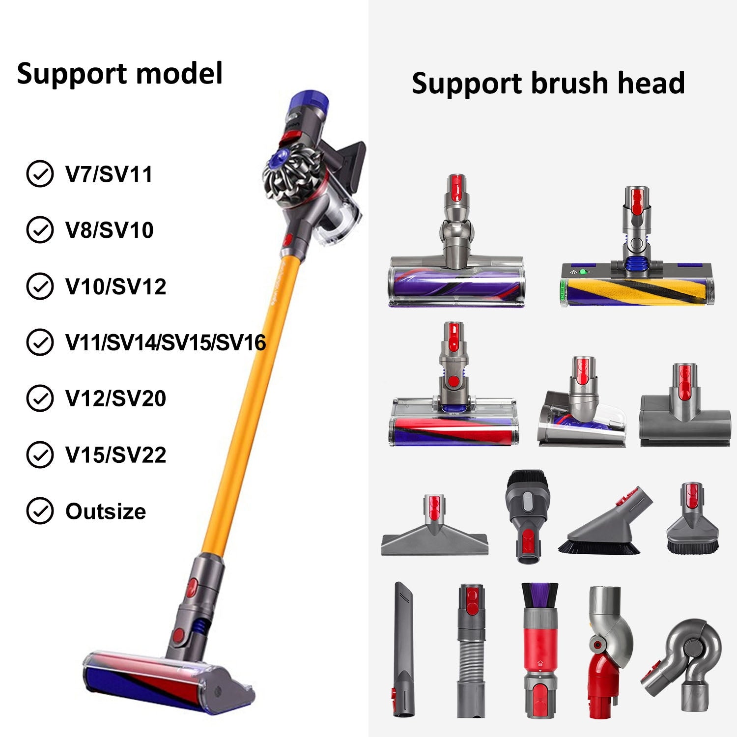For Dyson V7 V8 V10 V11 V12 V15 Vacuum Cleaner Storage Rack Extension Bracket 1pair