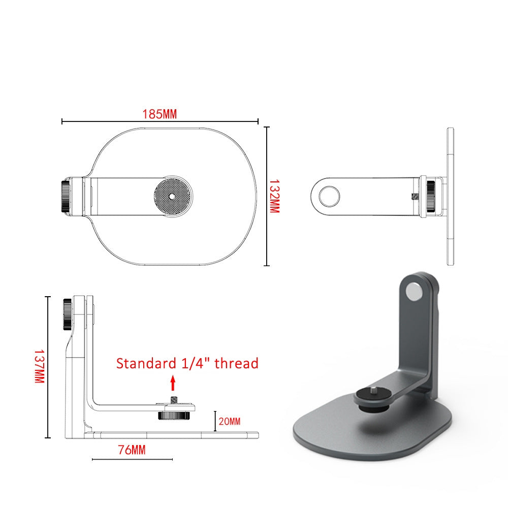 Projector 360 Degree Rotating Bracket Projection Flip Stand(White)