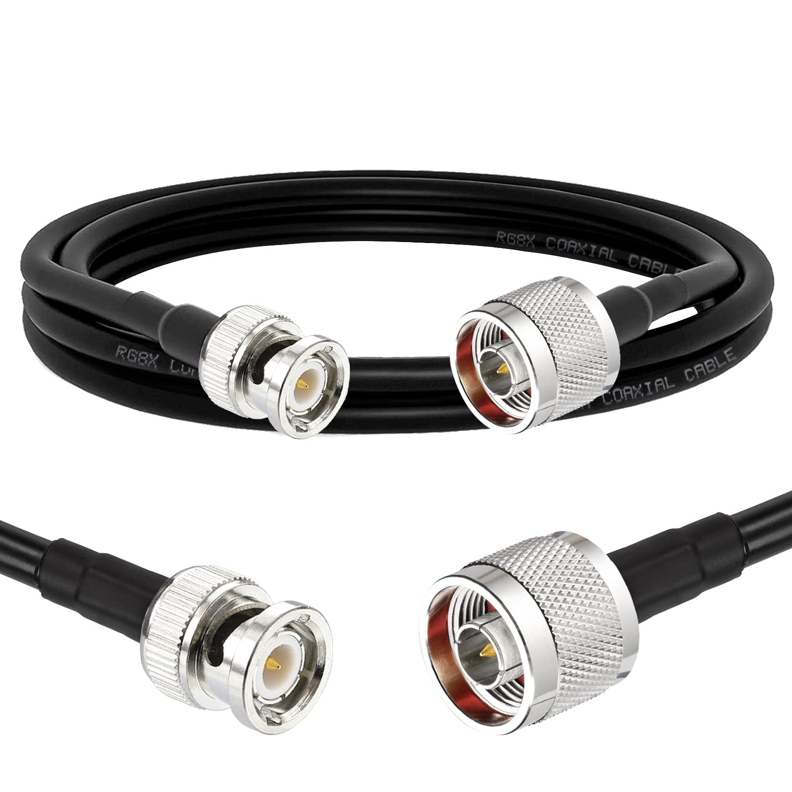 0.5m N Male To BNC Male RG8X RF Coaxial Cable