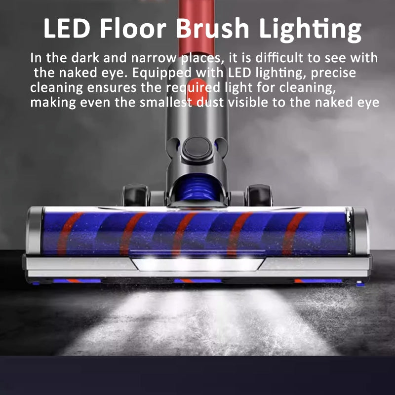 For Dyson V10 Slim V12 Slim  Vacuum Cleaner Soft Velvet Floor Brush Head with LED Lighting Independent Motor