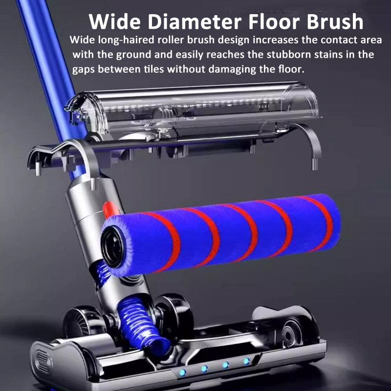 For Dyson V10 Slim V12 Slim  Vacuum Cleaner Soft Velvet Floor Brush Head with LED Lighting Independent Motor
