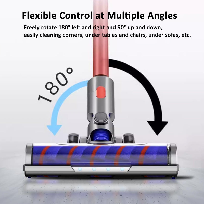 For Dyson V10 Slim V12 Slim  Vacuum Cleaner Soft Velvet Floor Brush Head with LED Lighting Independent Motor