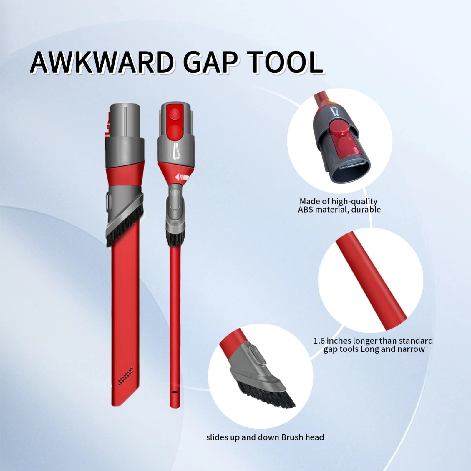 For Dyson V7 V8 V10 V11 V12 V15 Vacuum Cleaner Ultra-narrow Crevice Brush Tool