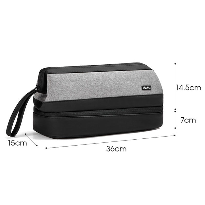 For Dyson Baona BN-DS005 Large-capacity Double-layer Hair Dryer Curling Iron Storage Bag(Black)