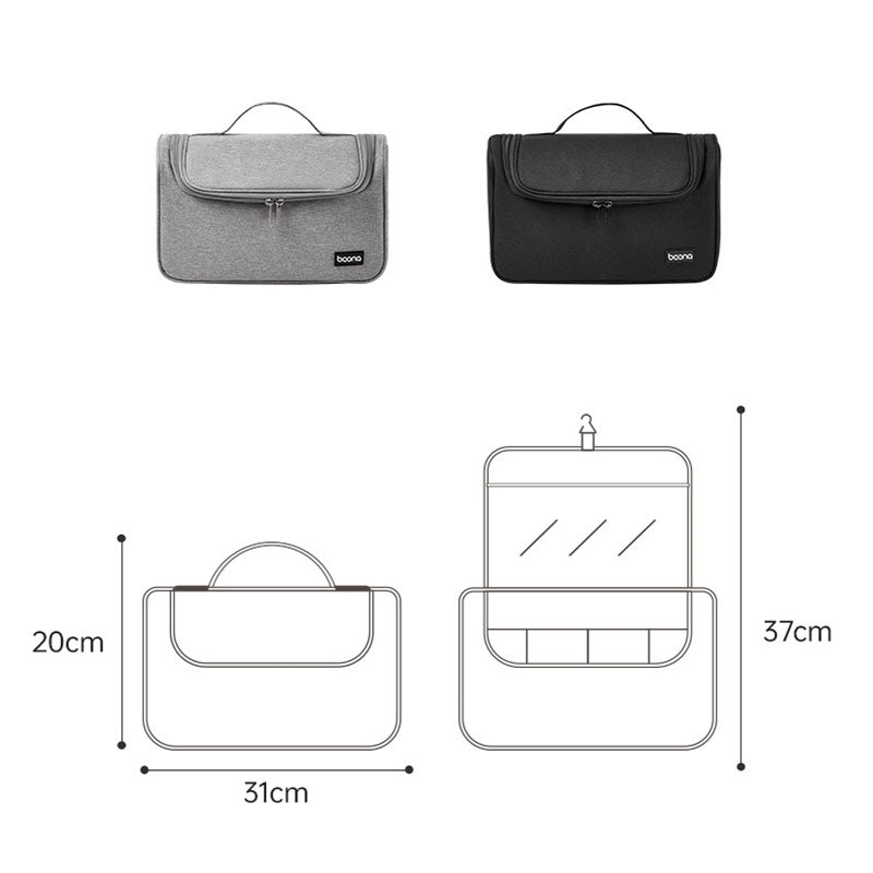 For Dyson Baona BN-DS002 Large Capacity Portable Handheld Hair Dryer Storage Bag with Hook(Gray)