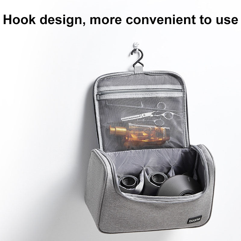 For Dyson Baona BN-DS002 Large Capacity Portable Handheld Hair Dryer Storage Bag with Hook(Gray)