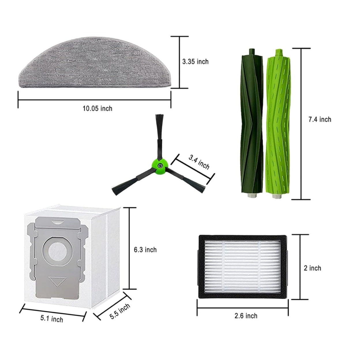 For iRobot Roomba Combo i5 / i5+ / j5 / j5+ Robot Vacuum And Mop Replacement Parts Kit
