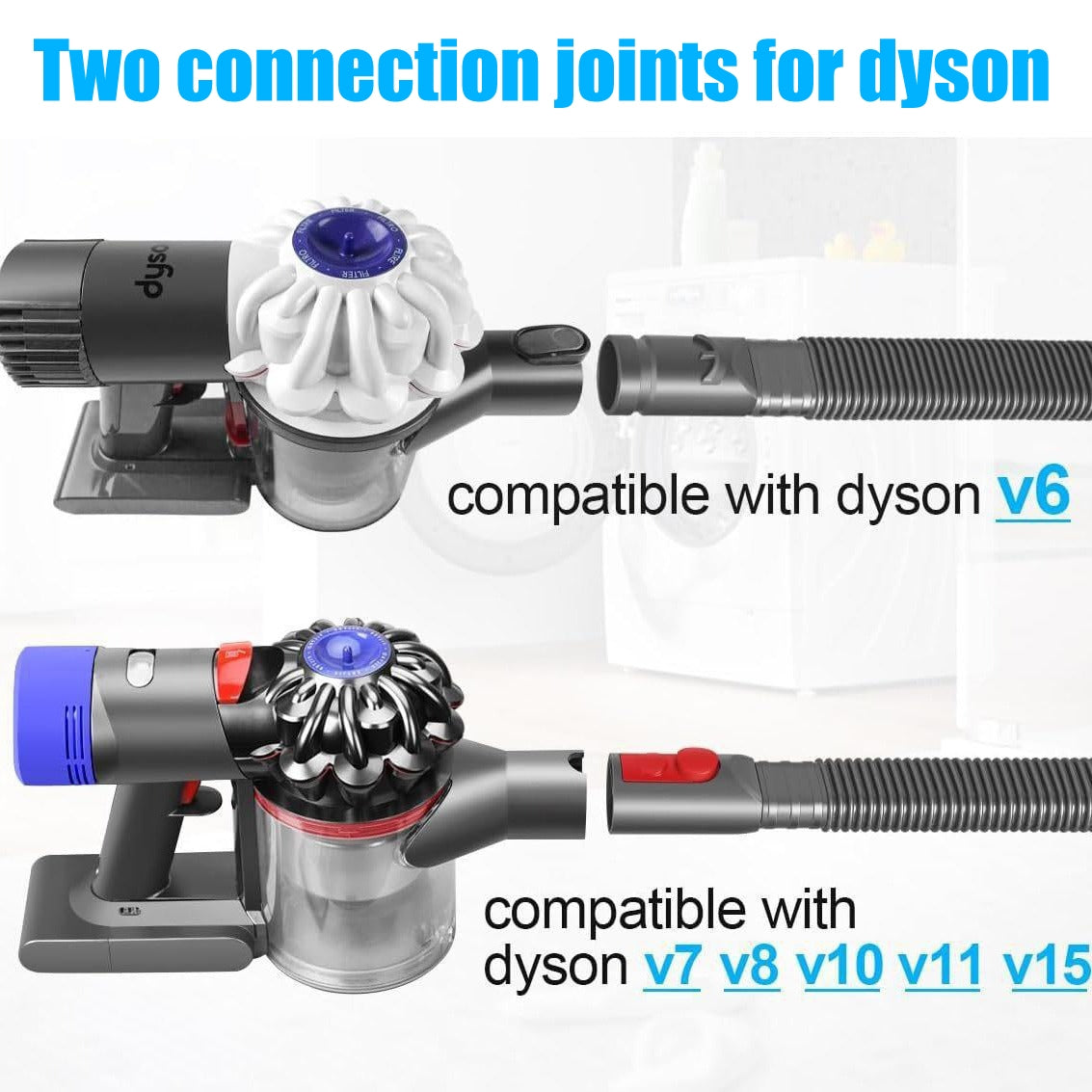 For Dyson V7 / V8 / V10 / V11 / V15 / G5 Cordless Vacuum Dryer Vent Cleaner Kit Hose Attachment Purple