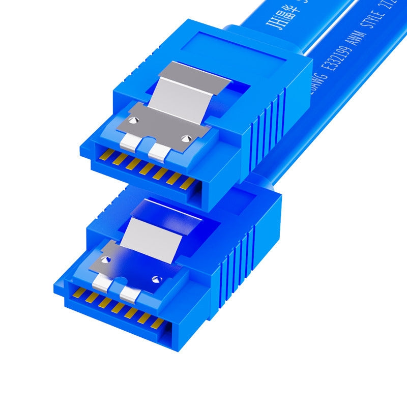 0.45m JINGHUA U510B High Speed SATA3.0 SSD Serial Cable(Blue Straight To Straight)