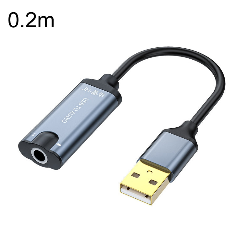 0.2m JINGHUA Z17 USB Sound Card With Cable Cell Phone Earphone Audio Converter