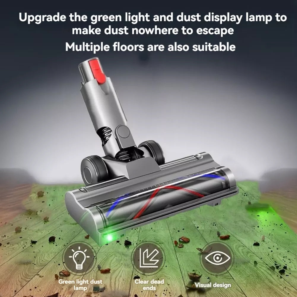 For Dyson V6 Vacuum Cleaner Lightweight Direct Drive Floor Brush Head with Dust Led Lights