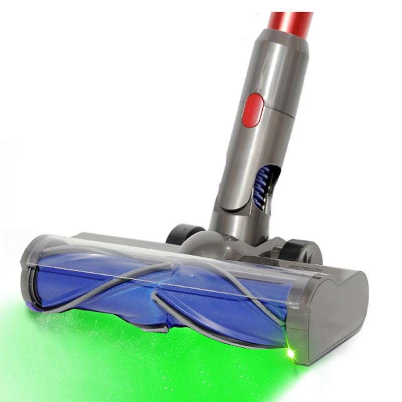 For Dyson V7 / V8 / V10 / V11 / V15 Vacuum Cleaner Direct Drive Anti-entanglement Brush Head with Green Light