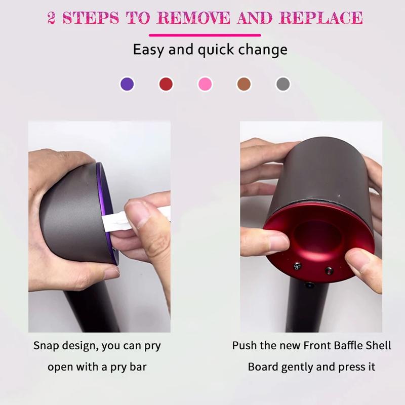 Front Baffle Shell Board Part For Dyson Hair Dryer HD01 / HD02 / HD03 / HD04 / HD07 / HD08 Repair Parts(Purple)