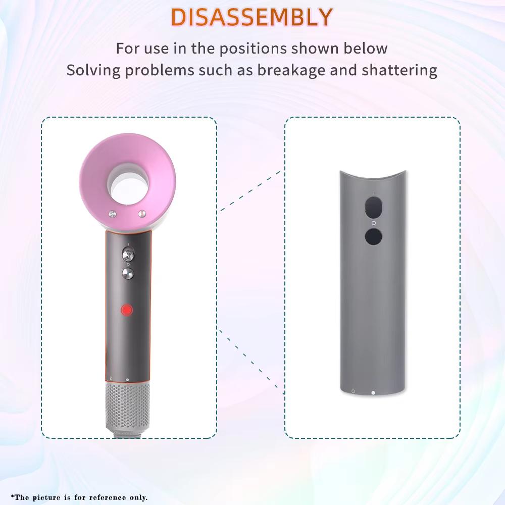 For Dyson Hair Dryer HD01 / HD03 / HD08 Handle Shell Assembly Accessories(Black)