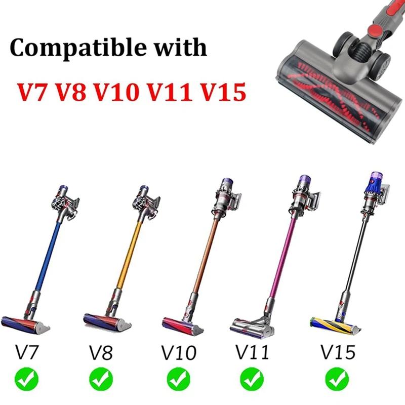 For Dyson V7 / V8 / V10 / V11 / V15 Vacuum Cleaner Floor Brush Carbon Fiber Attachment, Spec: 3pcs /Set