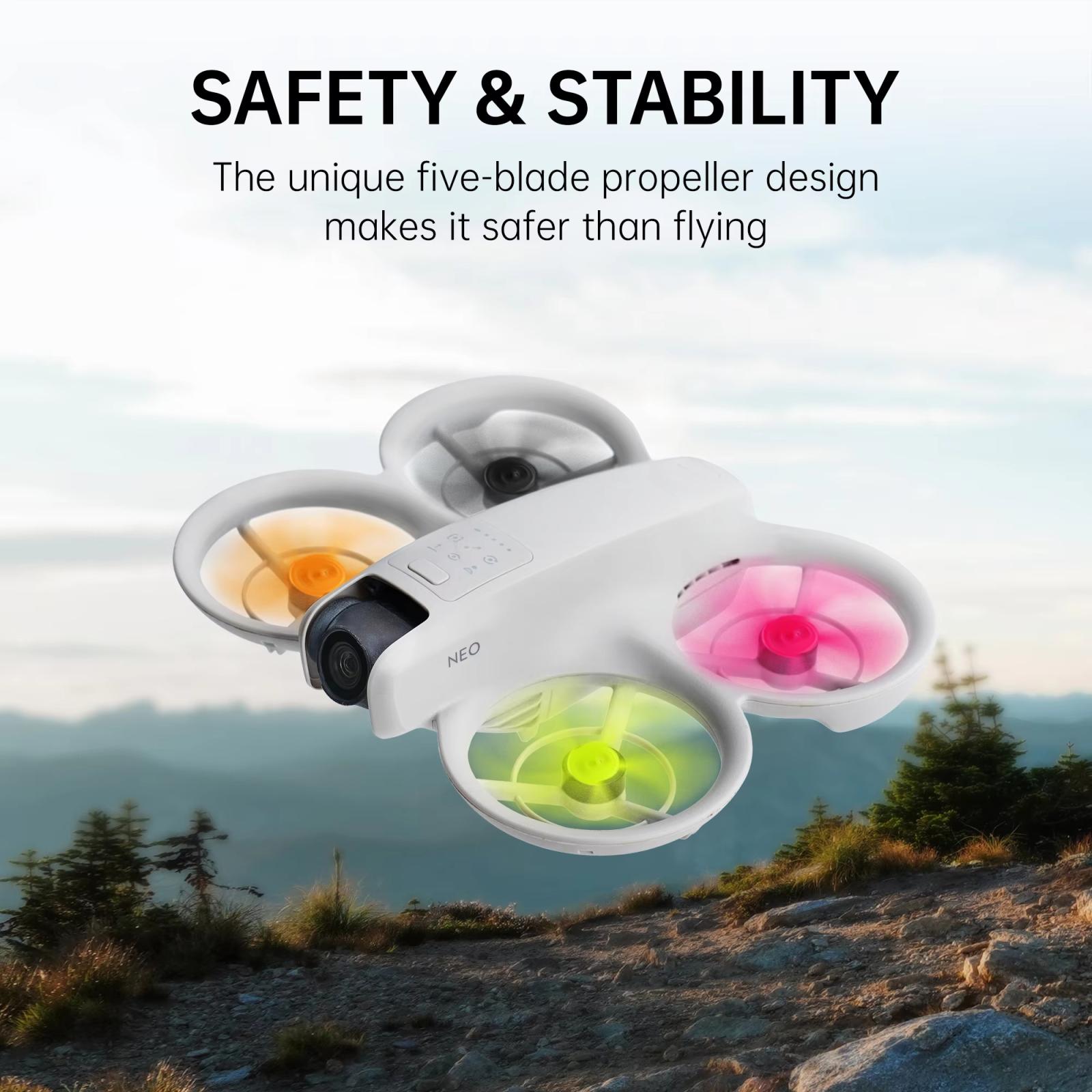 1pair For DJI Neo RCSTQ Drone 5 Blade Paddle Quick Release Replacement Blade(Pink)