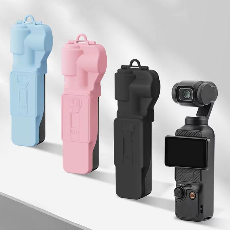 For DJI OSMO Pocket 3 BRDRC Lens Cap Camera Case Screen Protector Accessories(Pink)