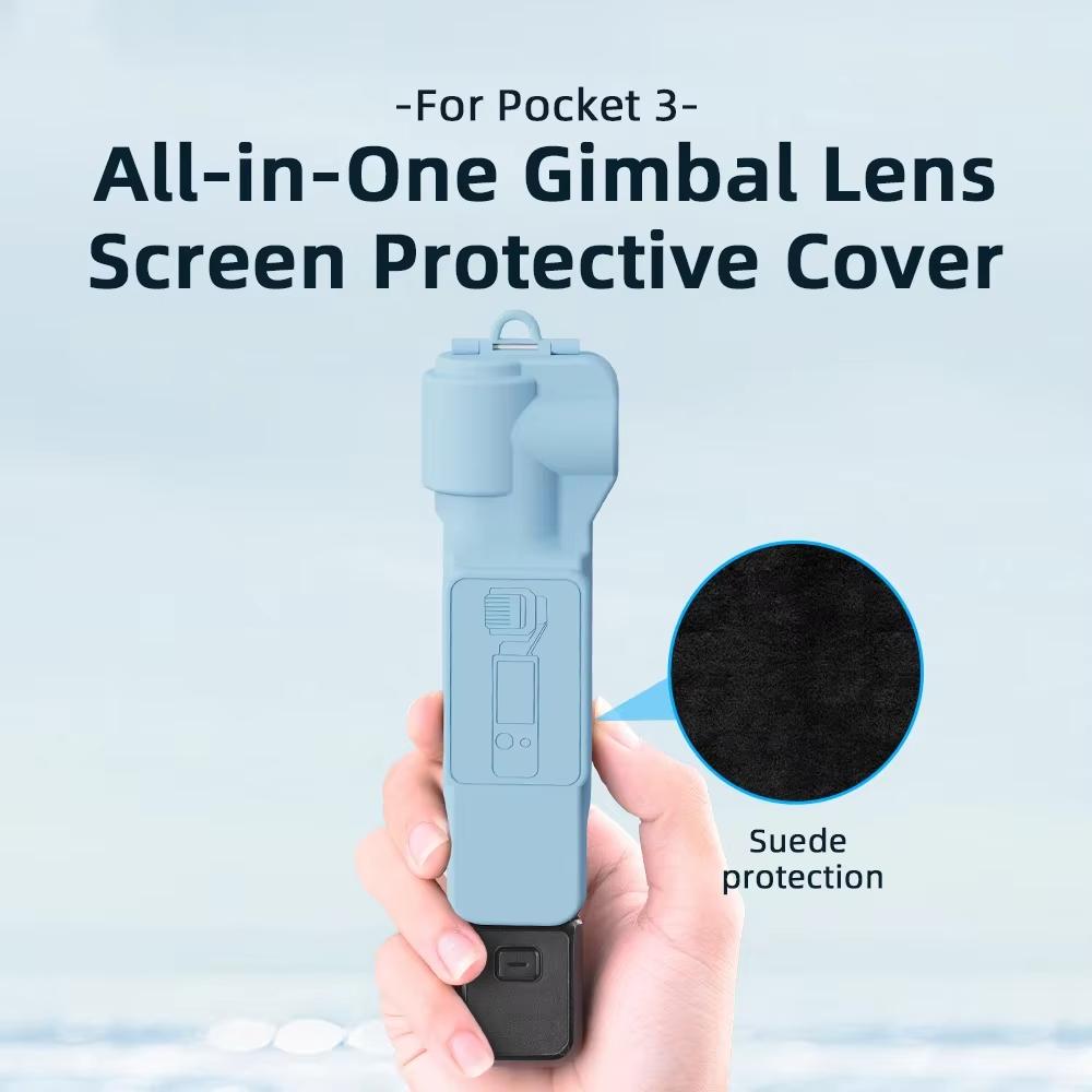 For DJI OSMO Pocket 3 BRDRC Lens Cap Camera Case Screen Protector Accessories(Pink)