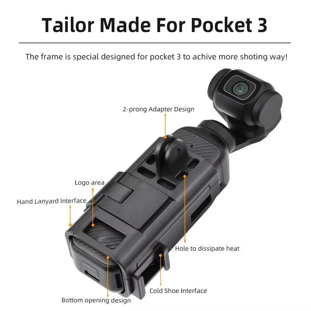 6pcs /Set For DJI Osmo Pocket 3 Flymile Magnetic Bracket Fixed Base Back Clip Adapter Bezel Accessories