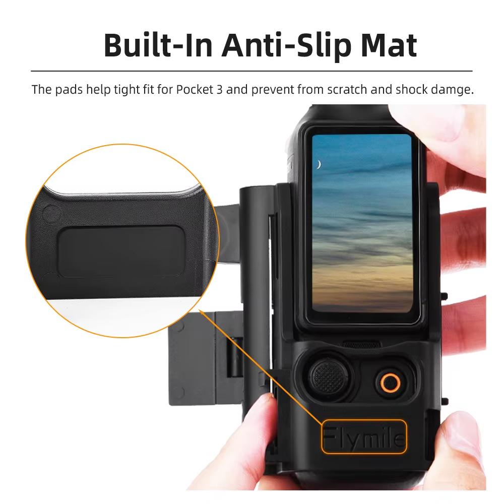 6pcs /Set For DJI Osmo Pocket 3 Flymile Magnetic Bracket Fixed Base Back Clip Adapter Bezel Accessories