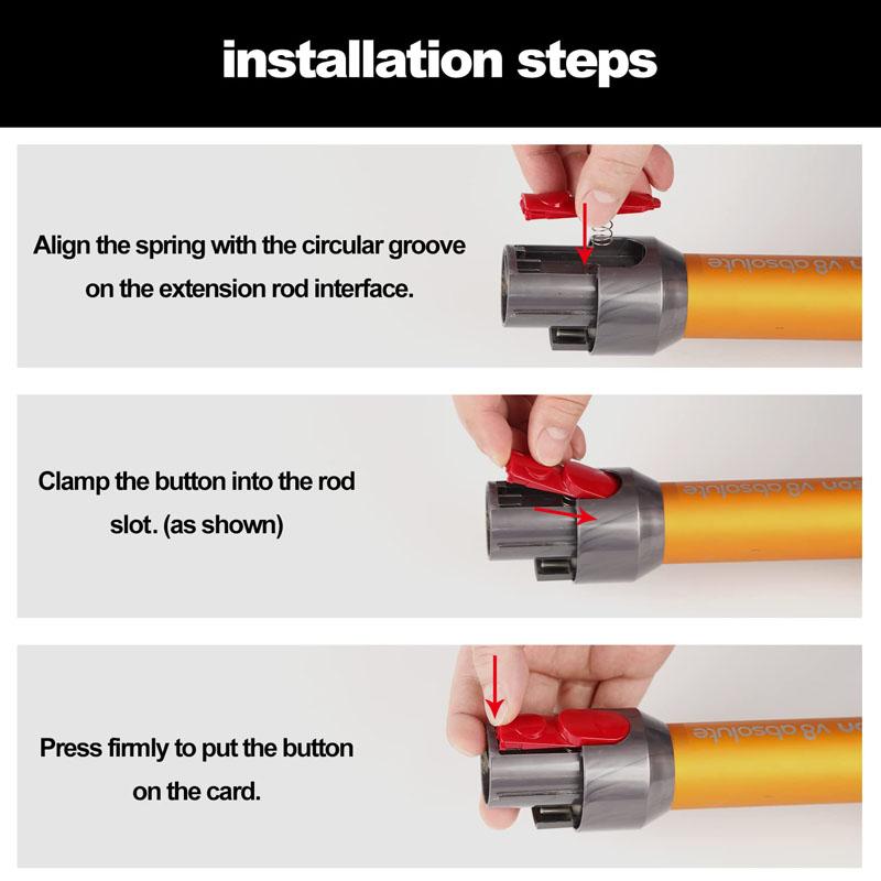 For Dyson Vacuum Cleaners Switch Button Snap Repair Parts With Box, Style: Long Button