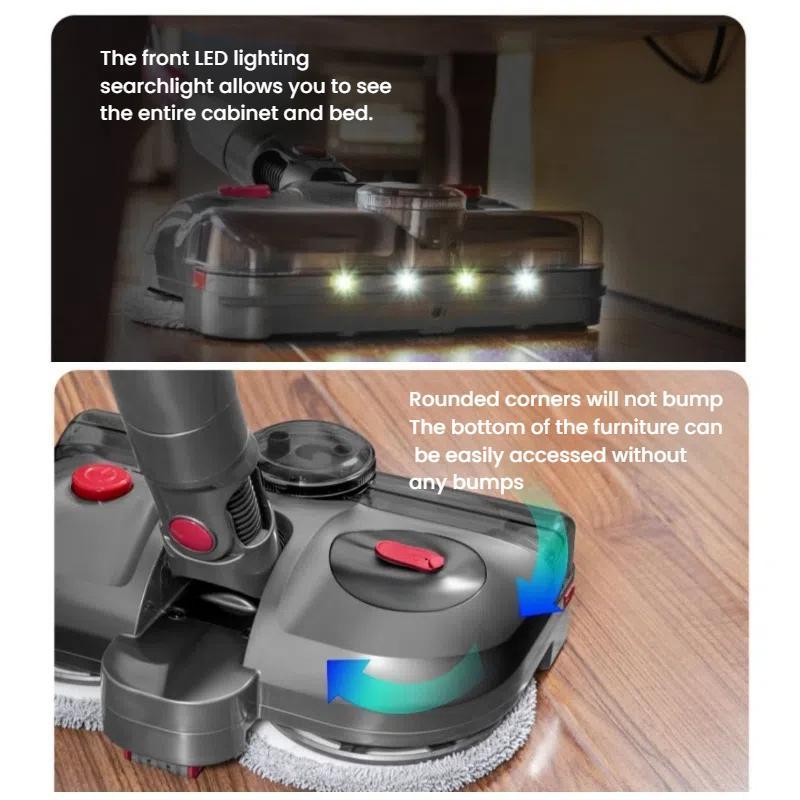 For Dyson V12 Slim / V10 Slim 4-In-1 Electric Mop Head With UV Sterilizer Light And Water Tank