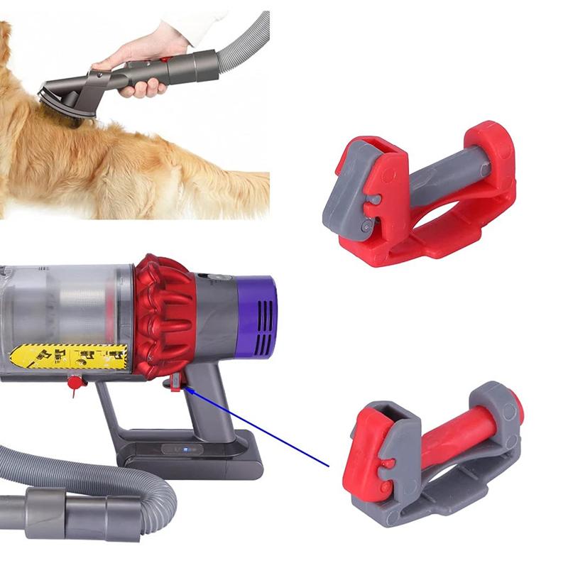 For Dyson V6 / V7 / V8 / V10 / V11 / V12 / V15 Vacuum Cleaner Switch Carabiner Holder(A Model Red Body Gray Key)