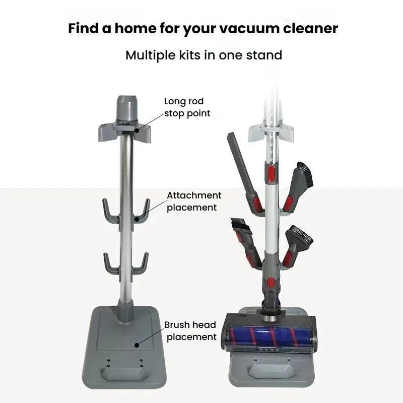 Universal Stand Holder for Cordless Stick Vacuum For Dyson, Xiaomi, Bissell, Shark, Midea, Whirlpool & More(Black)