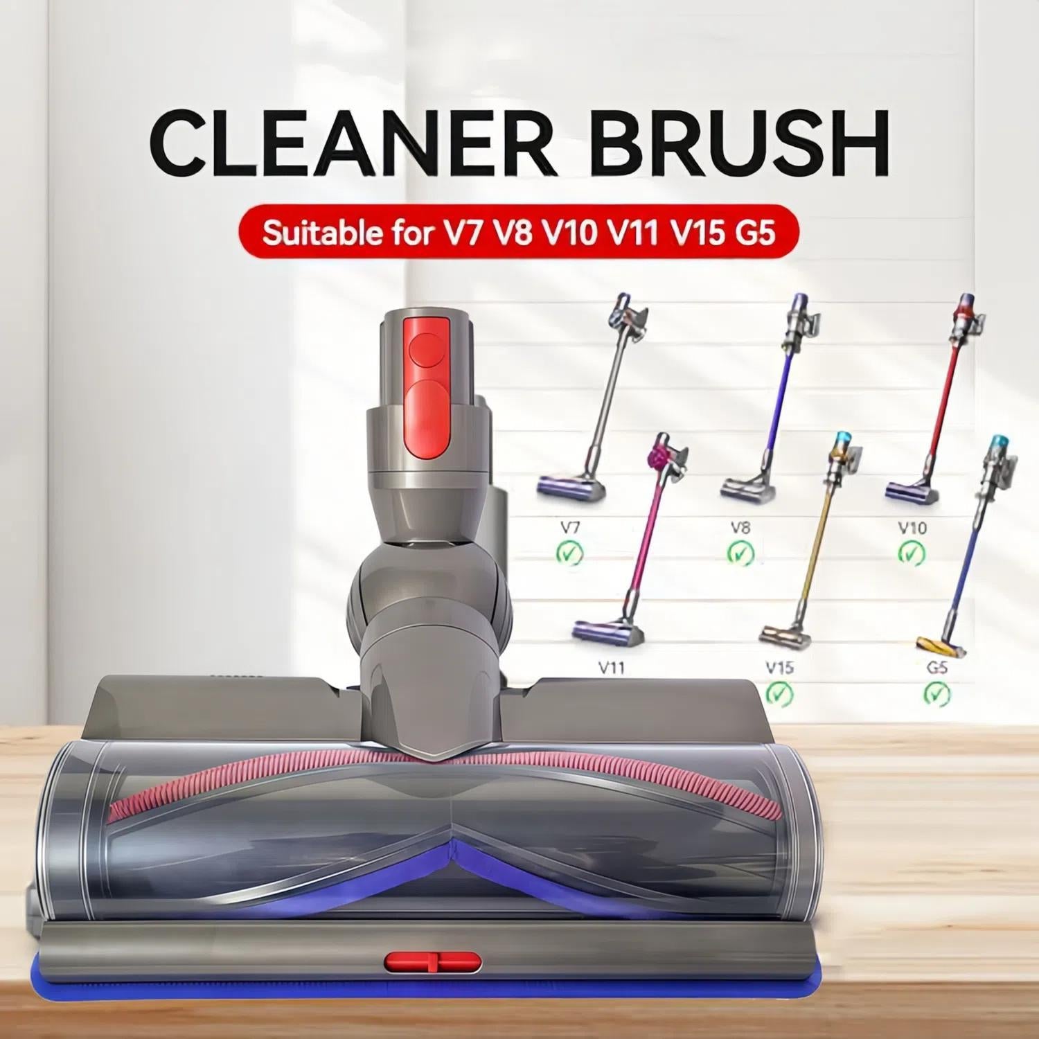 Adjustable Suction Floor Brush for Dyson V7 / V8 / V10 / V11 / V15 / G5 Vacuum Cleaners, Spec: Direct Drive Bristle Roller 
