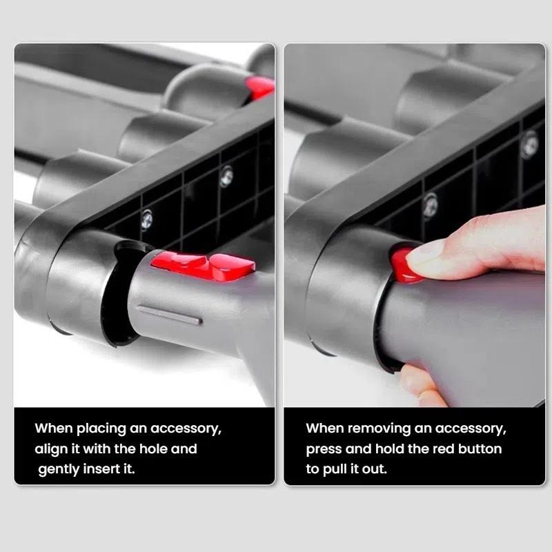 For Dyson V12 Vacuum Cleaner Wall Mount Storage Rack Accessory Holder Holds Up to 10 Attachments