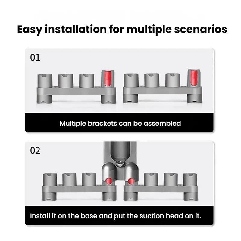 For Dyson V12 Vacuum Cleaner Wall Mount Storage Rack Accessory Holder Holds Up to 10 Attachments