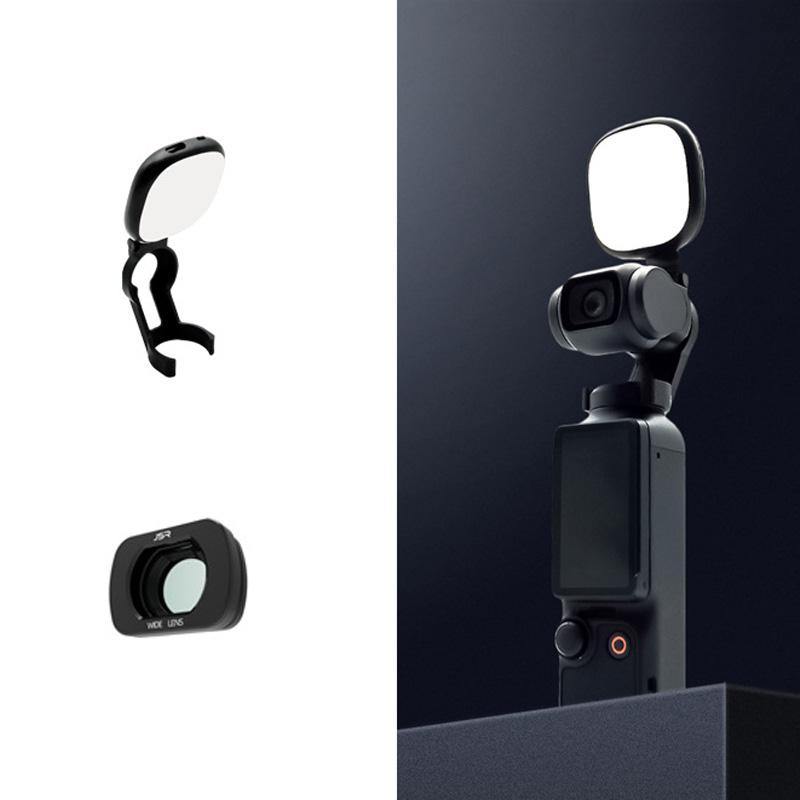 For DJI Osmo Pocket 3 JSR Fixed Frame Head Fill Light, Spec: With Widening Lens