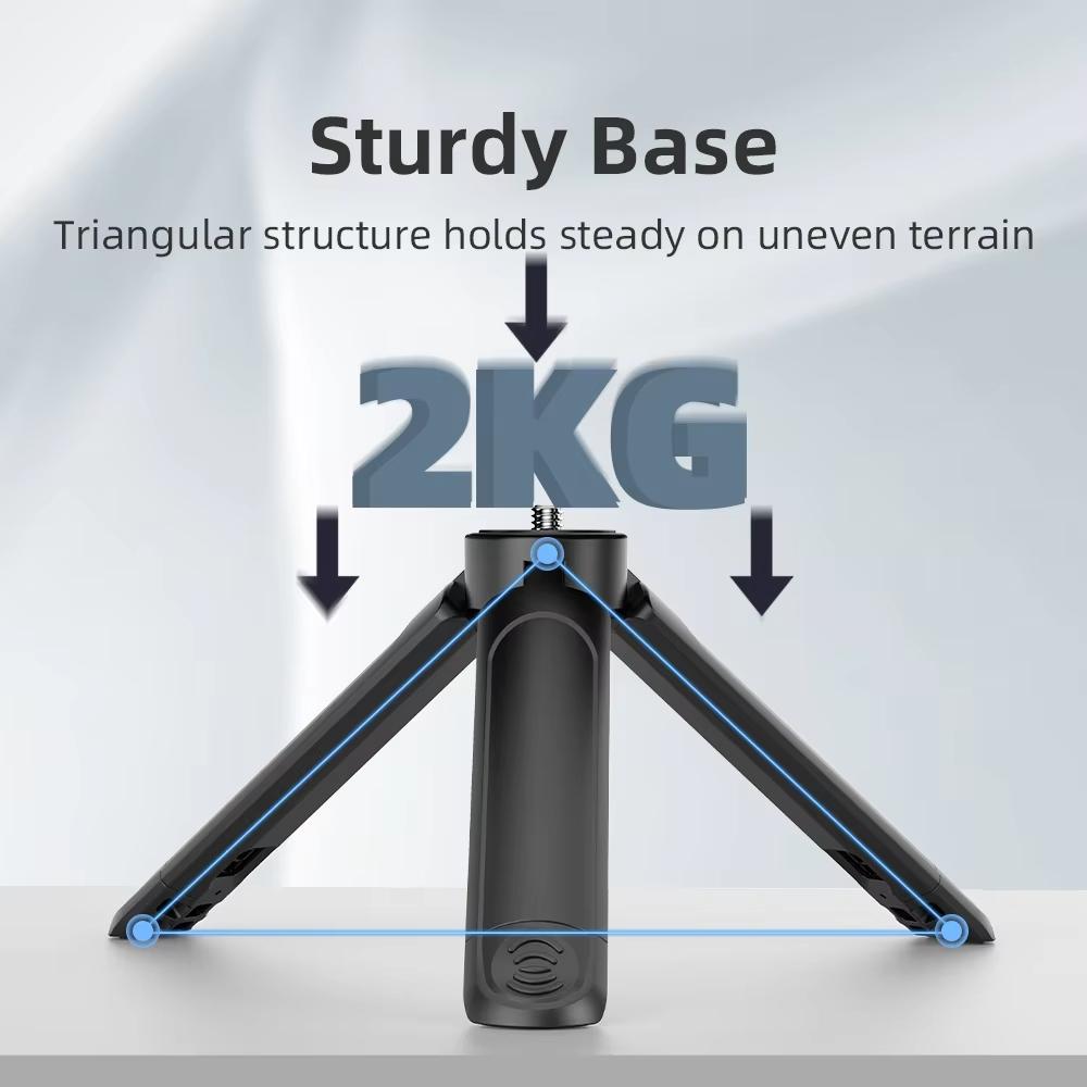 Flymile Extendable Mini Tripod With 1/4-Inch Screw For Action Cameras Nut Adapter Set